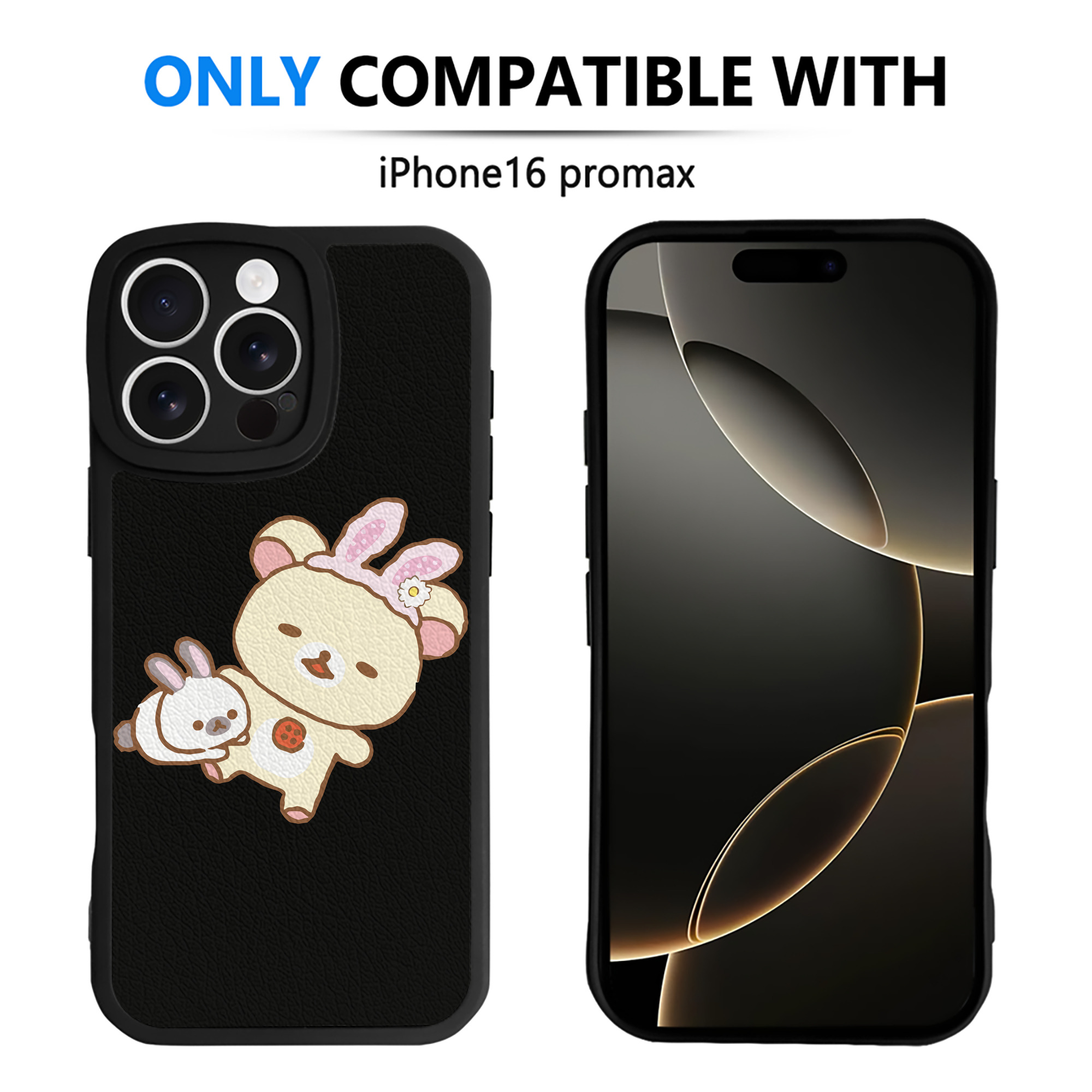（画像用） リラックマ リラックマ キイロイトリ Rilakkuma Korilakkuma Kiiroitori 【iPhone 16シリーズ対応】シリコンスマホケース（レザー調） 材質：シリコン